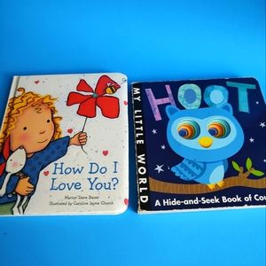 Books toddler 2 pz My little world and How do I love you  hard cover